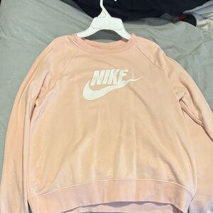 Pink nike crew neck